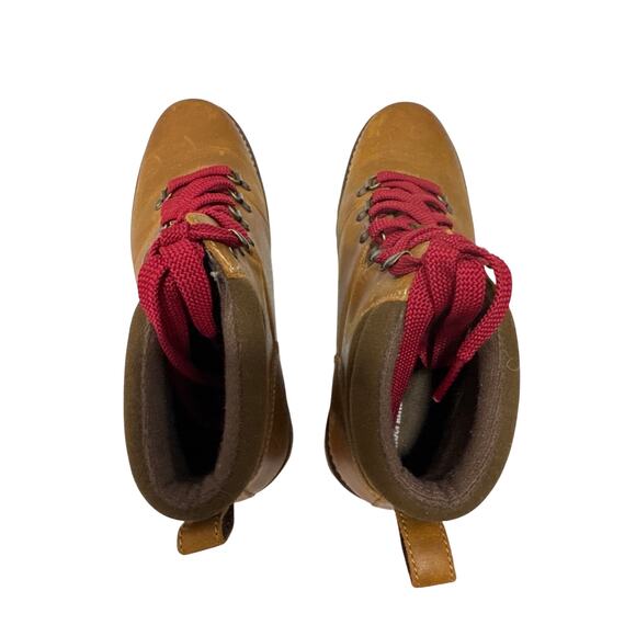 Timberland Women's Boots - Caramel Brown / Red Laces - Size 6.5 - Picture 4 of 5